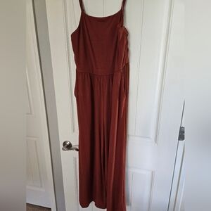 Dark Burnt Orange Jumpsuit